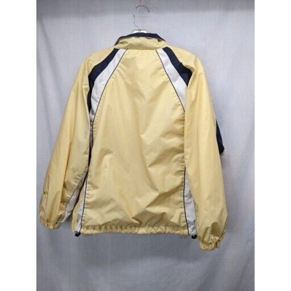 Vintage Wilson Jacket Mens Large Yellow Zip Windbreaker Hooded Coat 90s - Picture 5 of 8